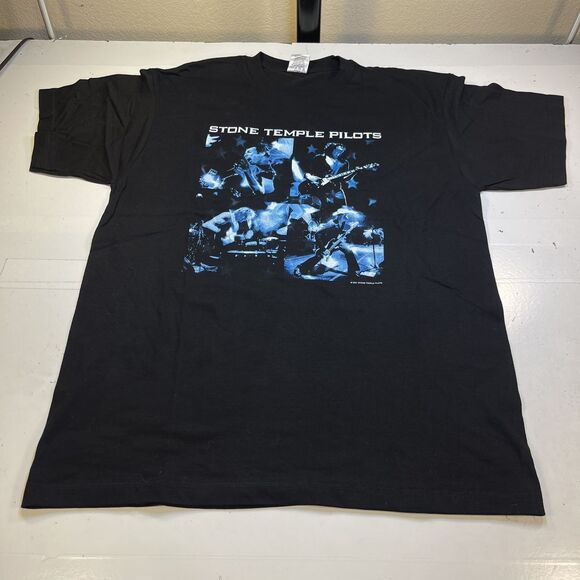 STP STONE TEMPLE PILOTS VINTAGE Y2K Grunge 2001 Concert Tour T SHIRT Sz L - Picture 2 of 5